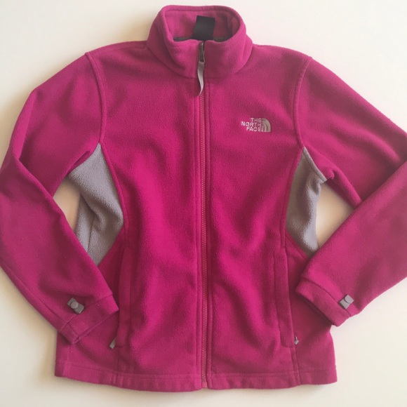 The North Face Other - The north face full zip fleece pink grey M 10-12